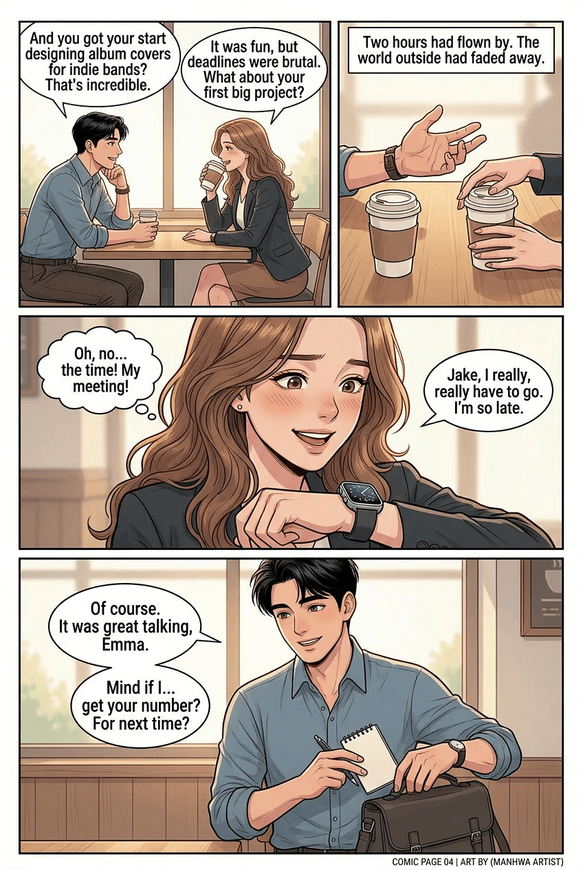 The Coffee Shop Mix-Up, page 4 of 5, Manhwa style