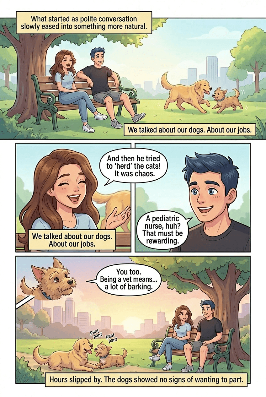 Our Dogs Introduced Us, page 3 of 5, Webtoon style