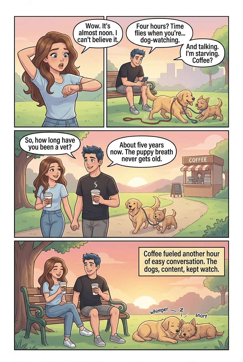 Our Dogs Introduced Us, page 4 of 5, Webtoon style