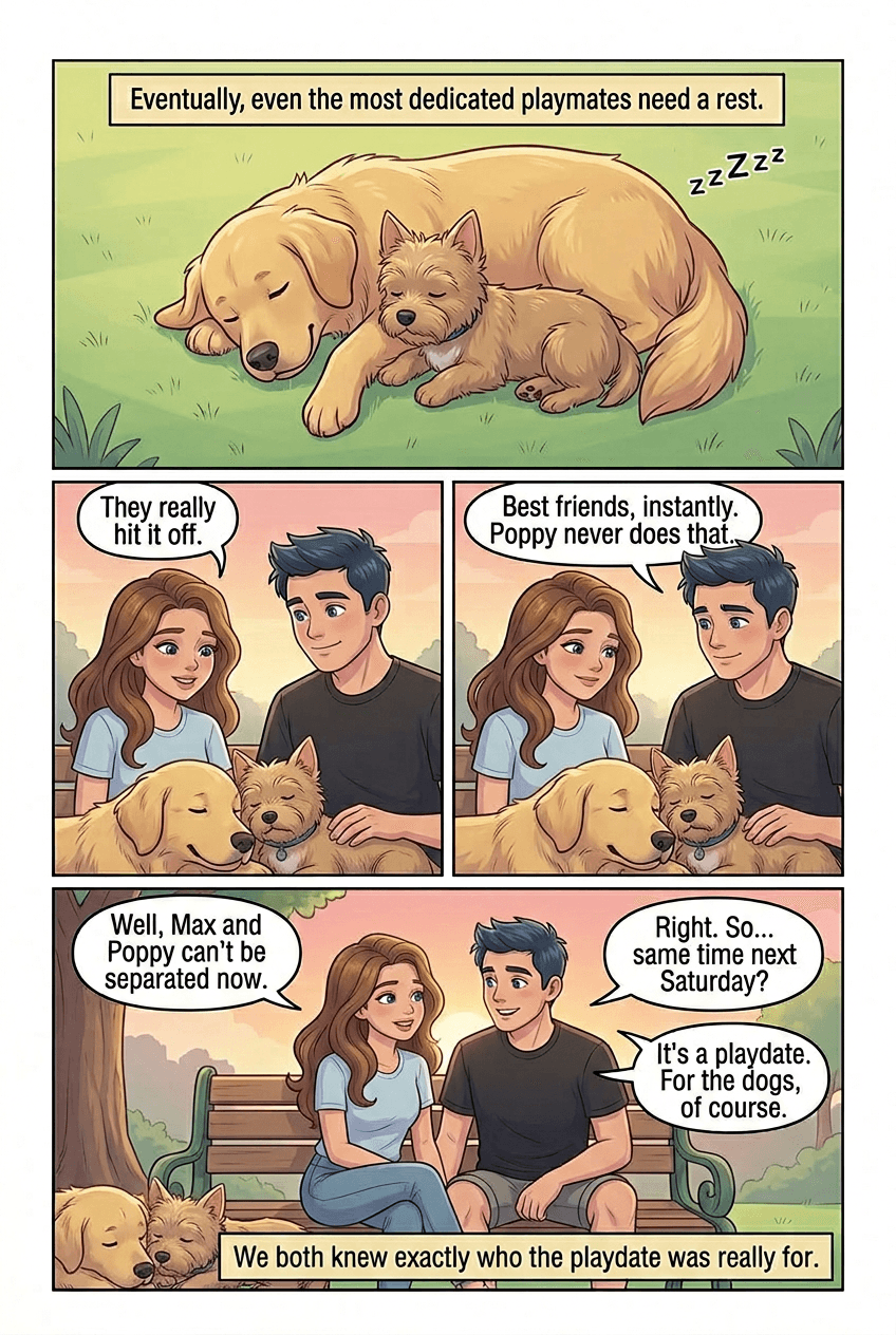 Our Dogs Introduced Us, page 5 of 5, Webtoon style