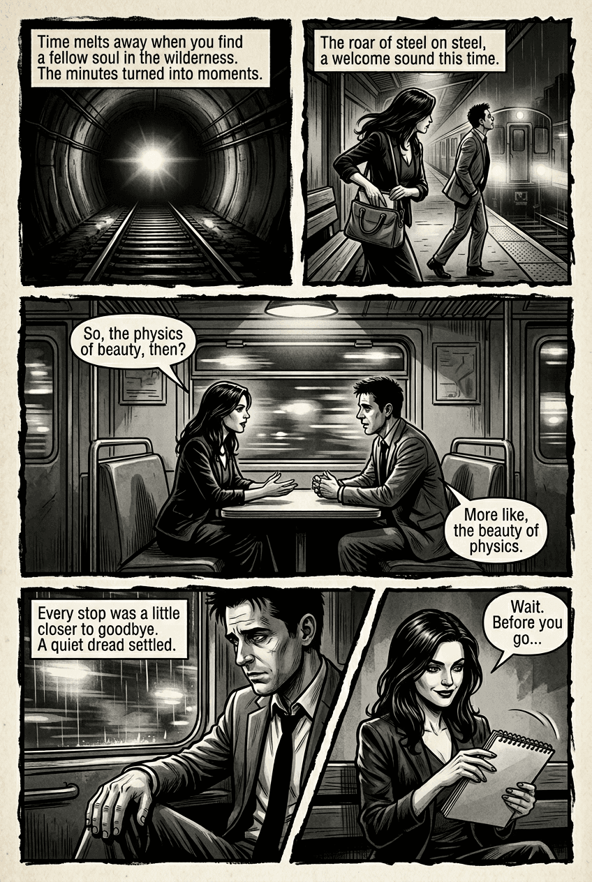Wrong Train, Right Person, page 4 of 5, Noir style