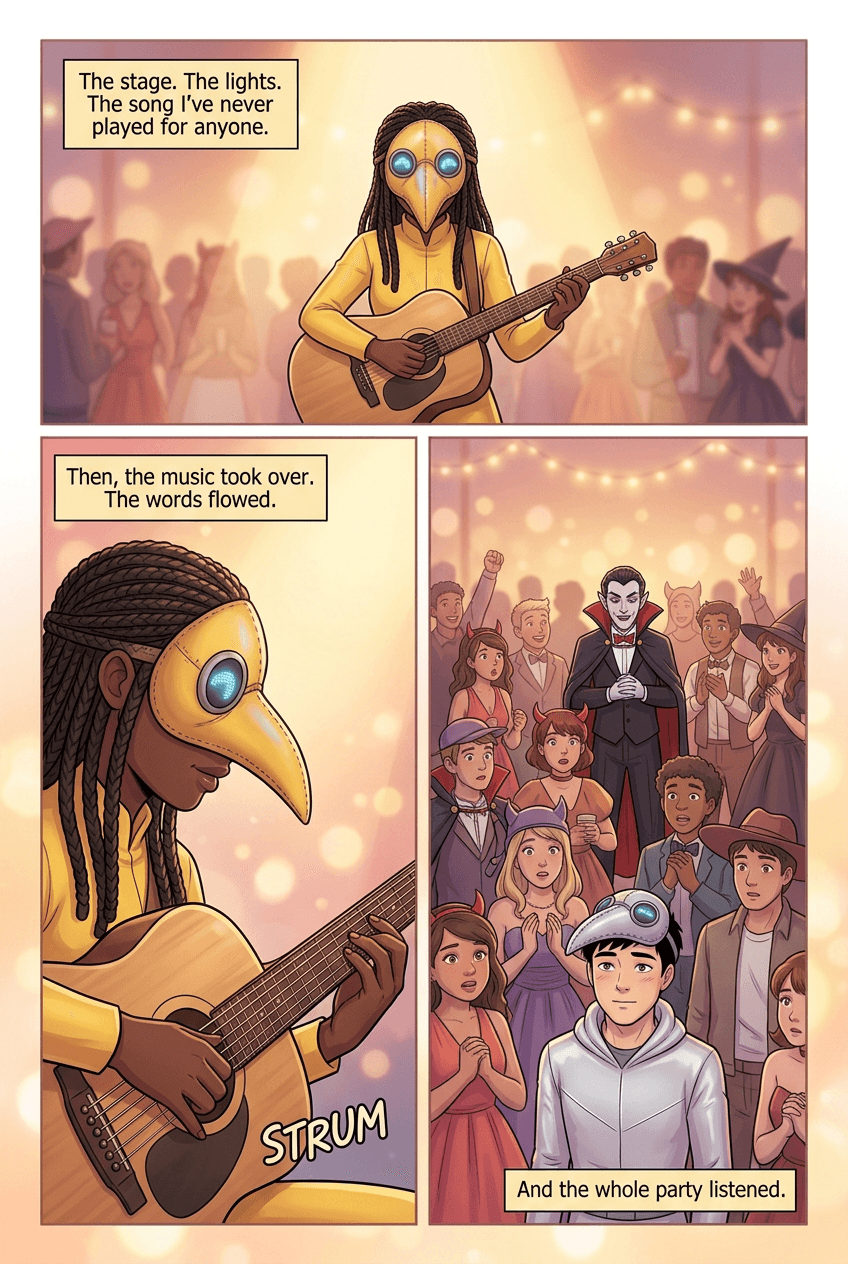 The Costume Mix-Up, page 4 of 5, Romance Webtoon style
