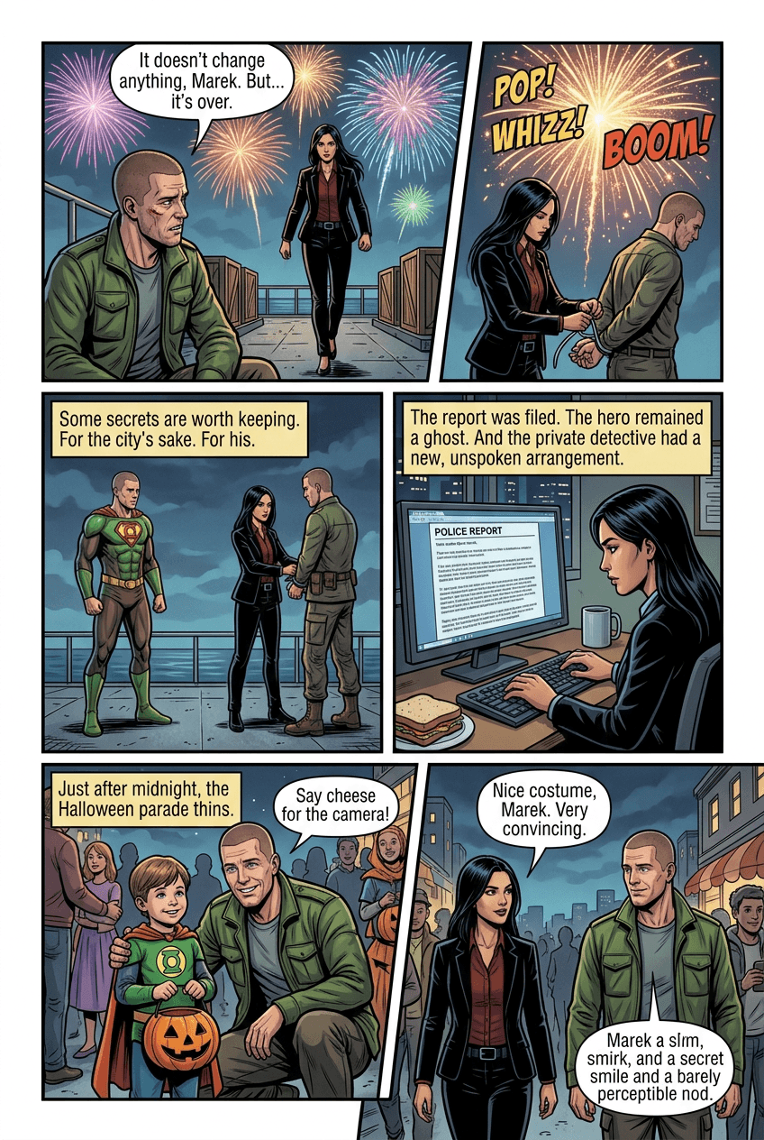 Costume Night, page 6 of 6, Superhero style