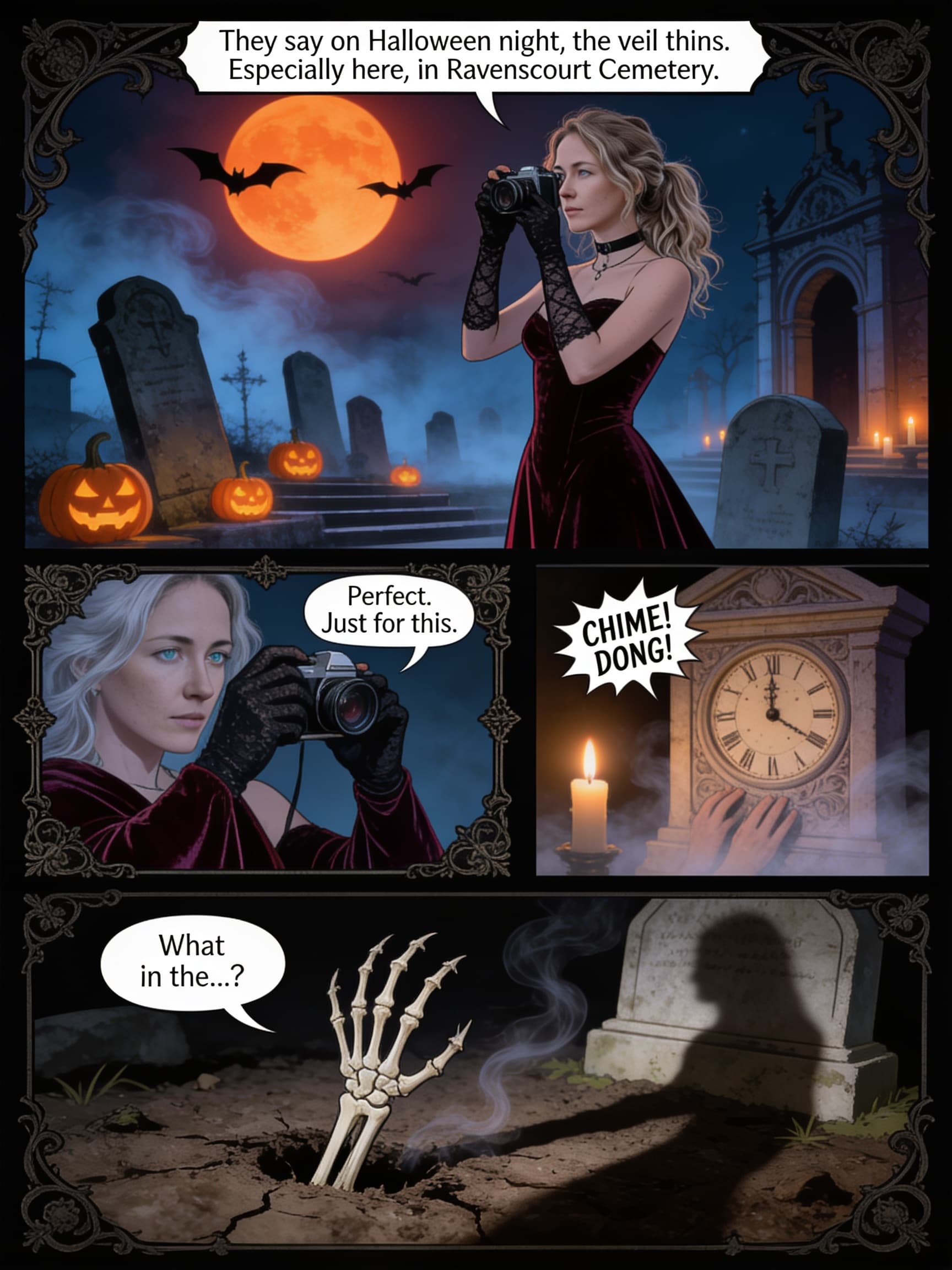 Dance of the Dead, page 1 of 6, Velvet Gothic style