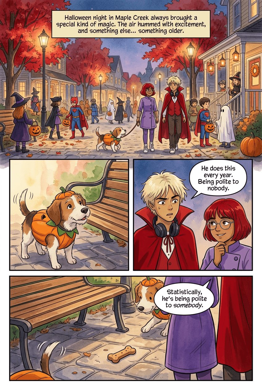 The Dog Who Sees Ghosts, page 1 of 5, Anime Film style