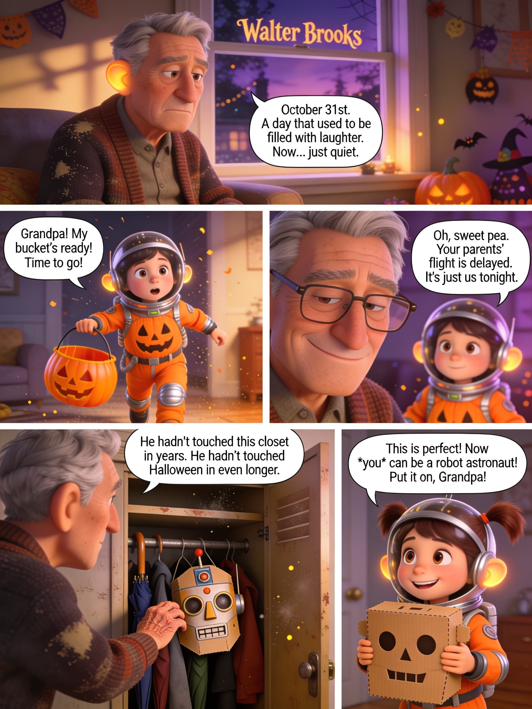 Trick or Treat with Grandpa, page 1 of 5, PIXR style