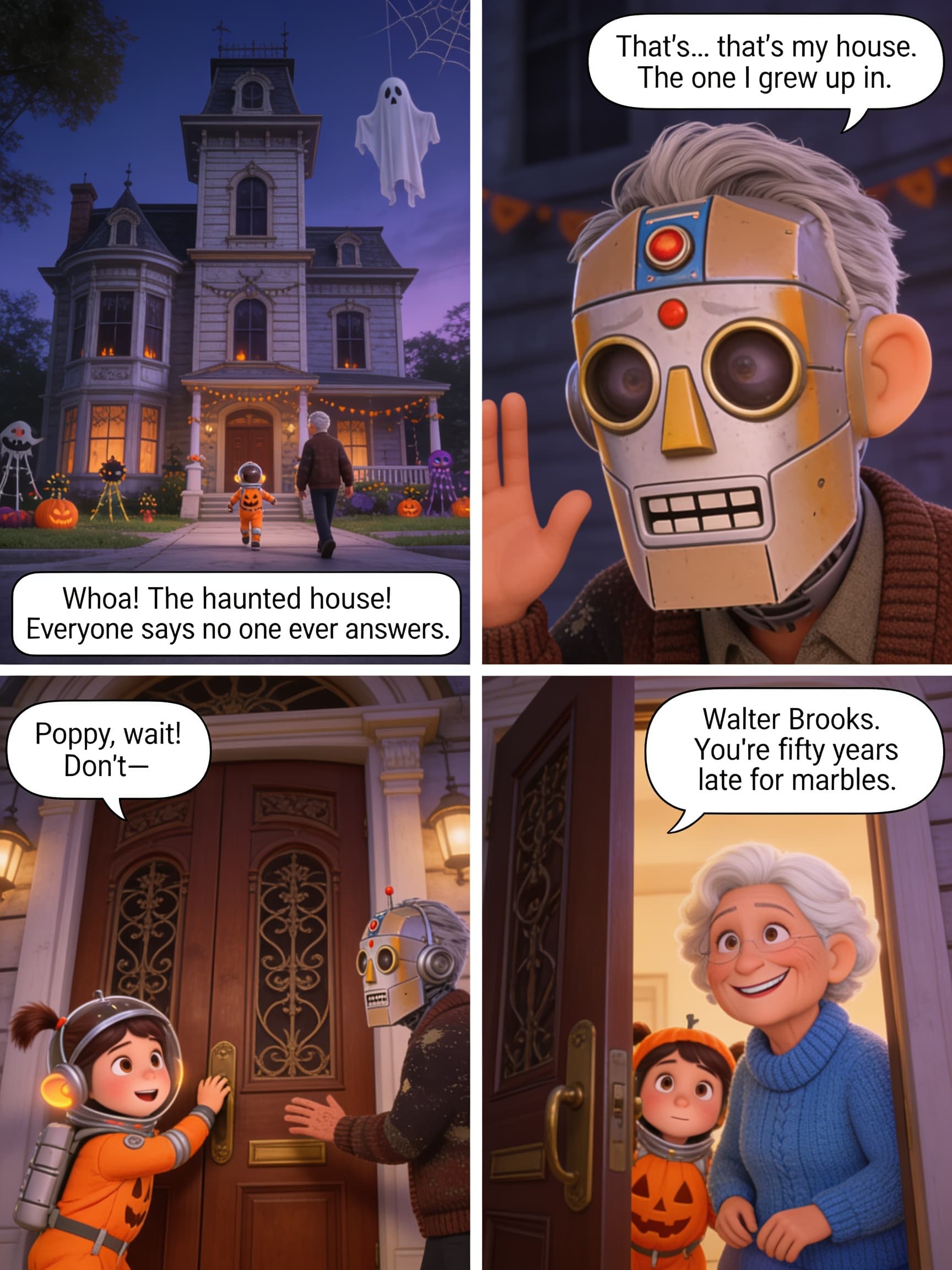 Trick or Treat with Grandpa, page 3 of 5, PIXR style