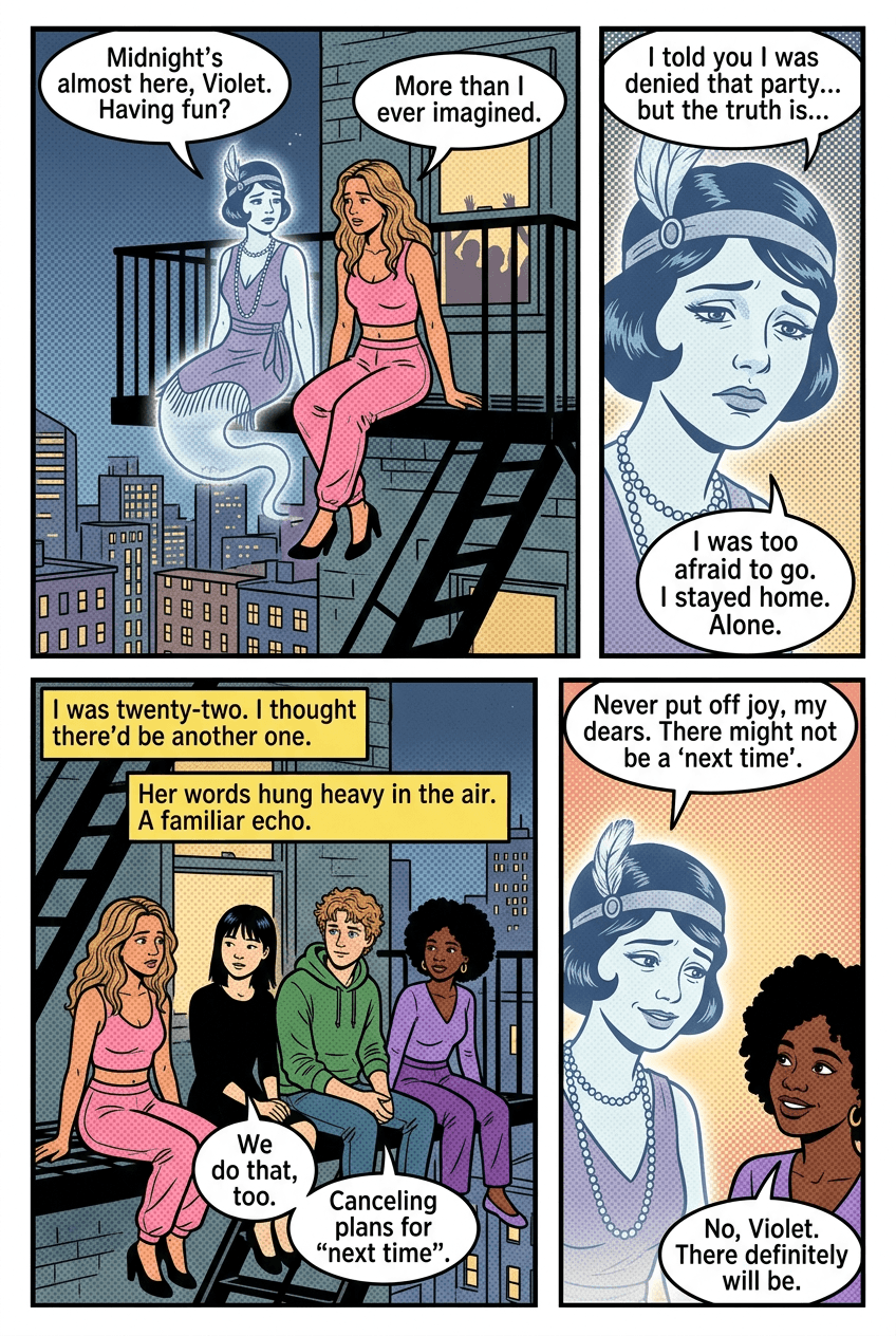 The Grumpy Ghost, page 4 of 5, Retro Pop style