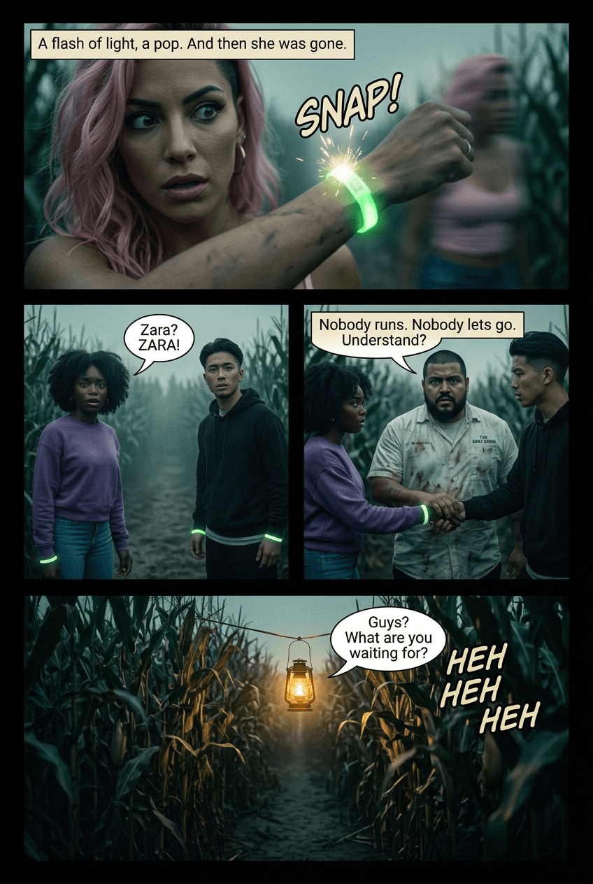 The Maze at Hollow Farm, page 3 of 6, Fright Reel style