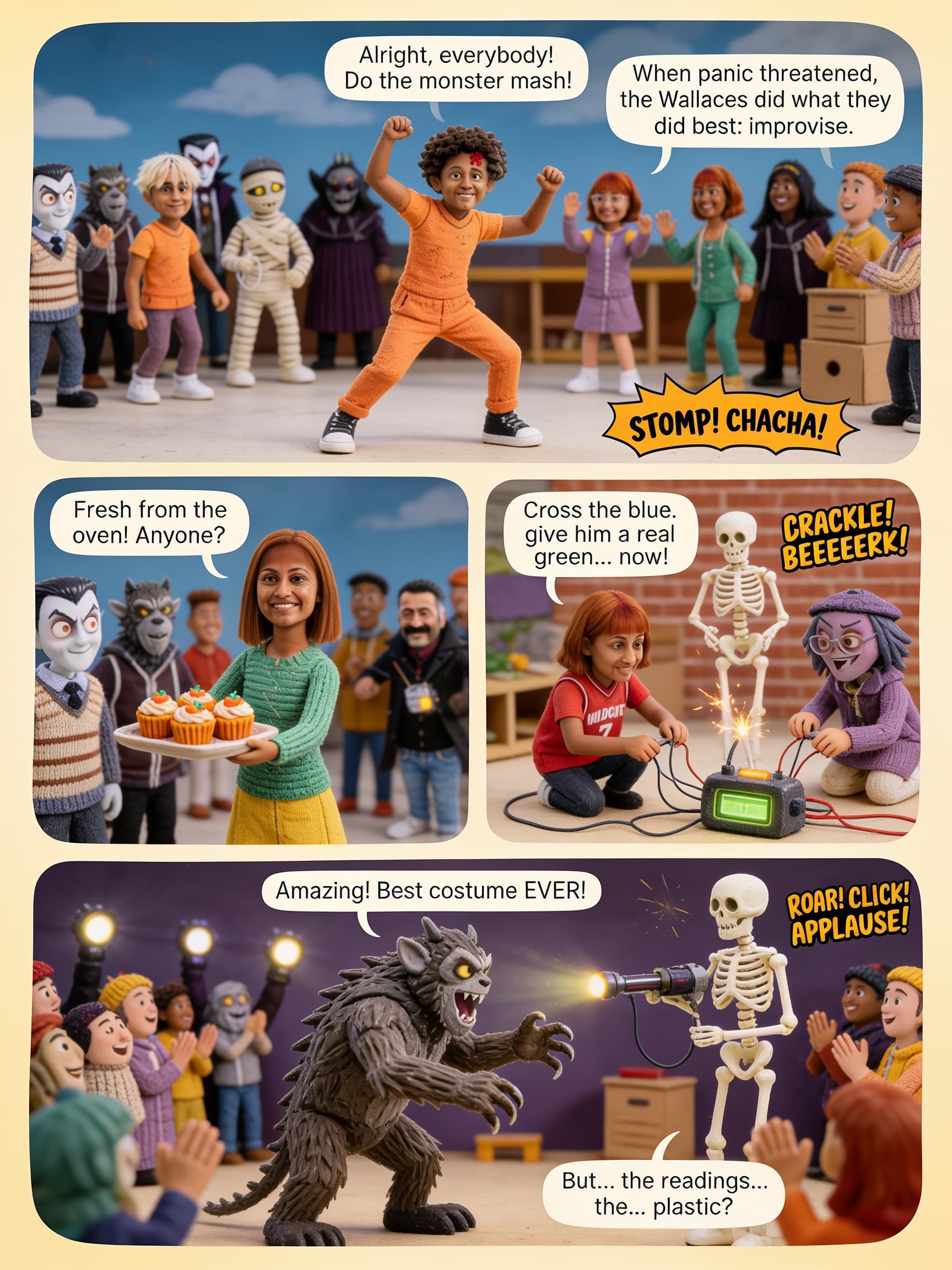 Costumes for Monsters, page 4 of 5, Claymation style