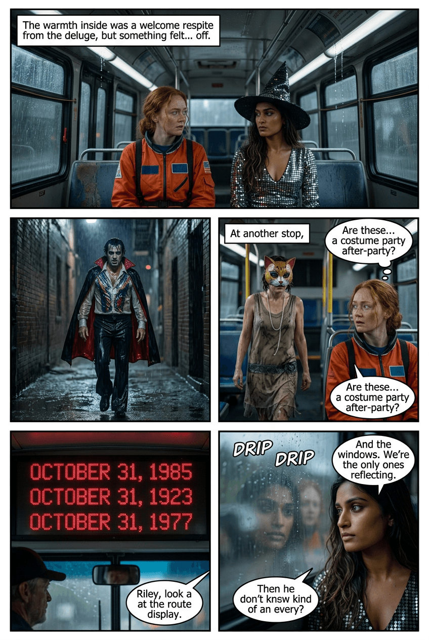 Night Bus 31, page 2 of 5, Realistic style