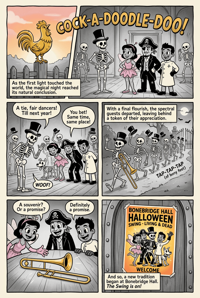 The Skeleton Swing, page 5 of 5, Rubber Hose style