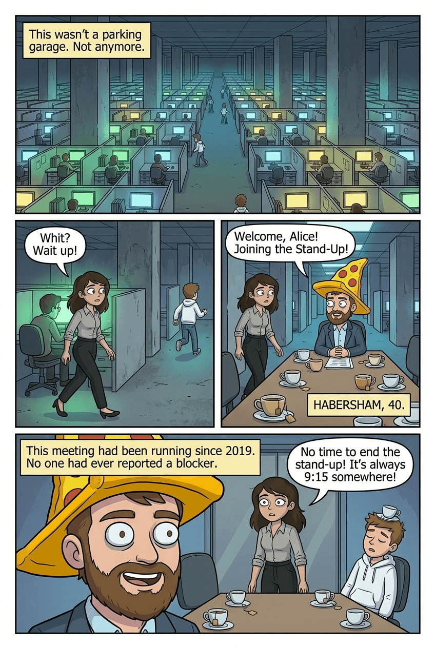 Alice in Overtime, page 3 of 8, Modern Cartoon style