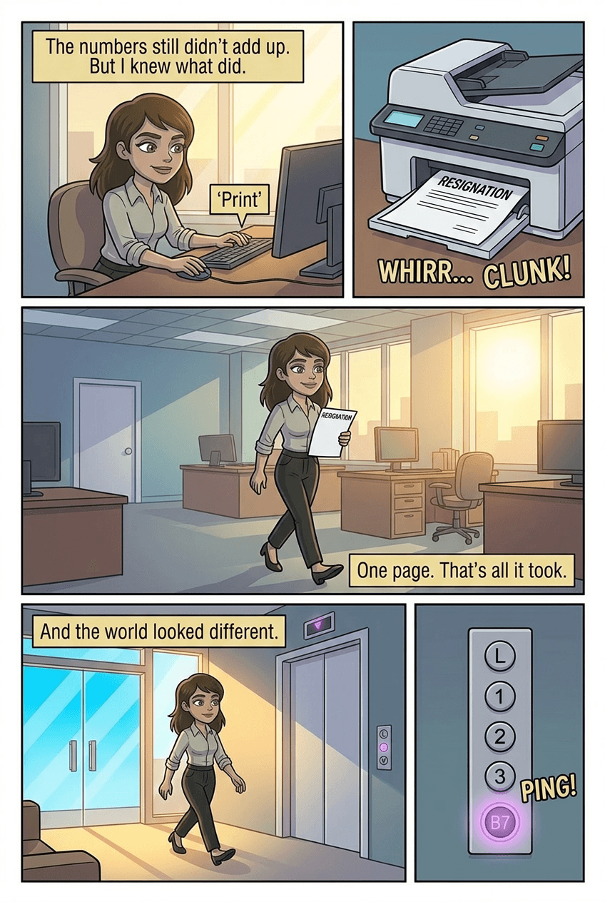 Alice in Overtime, page 8 of 8, Modern Cartoon style