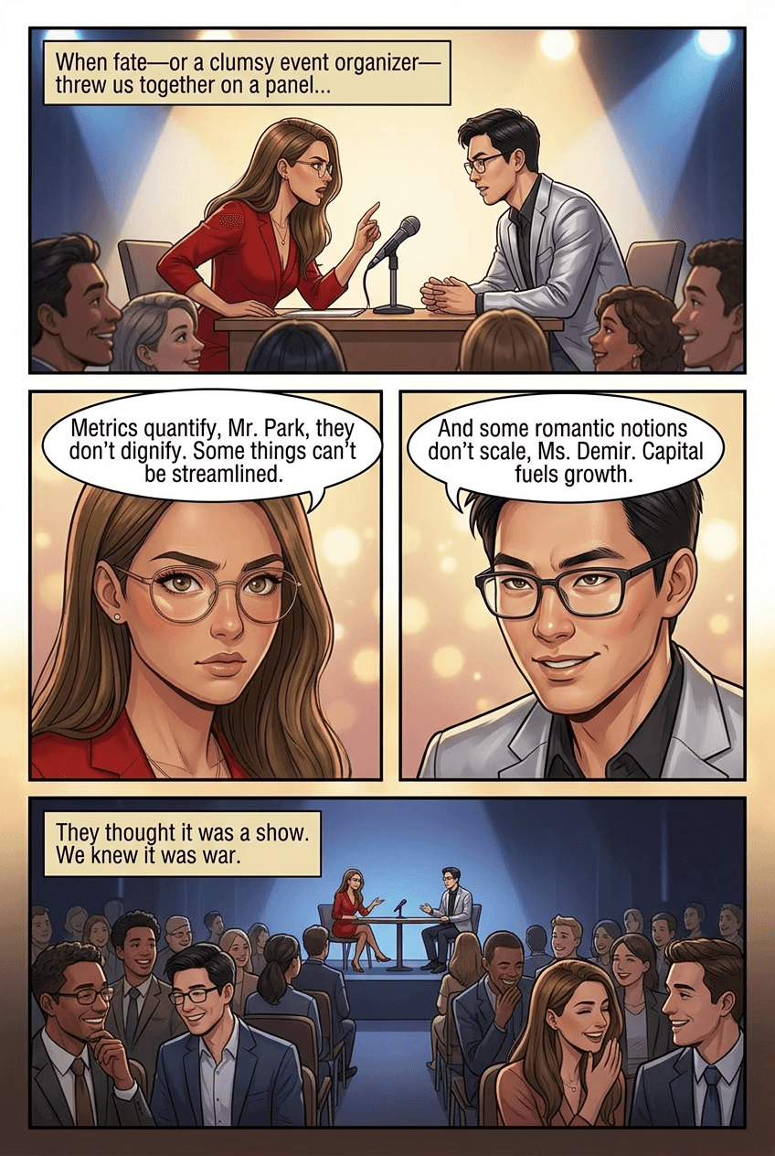 Pride & Venture Capital, page 4 of 8, Romance Webtoon style