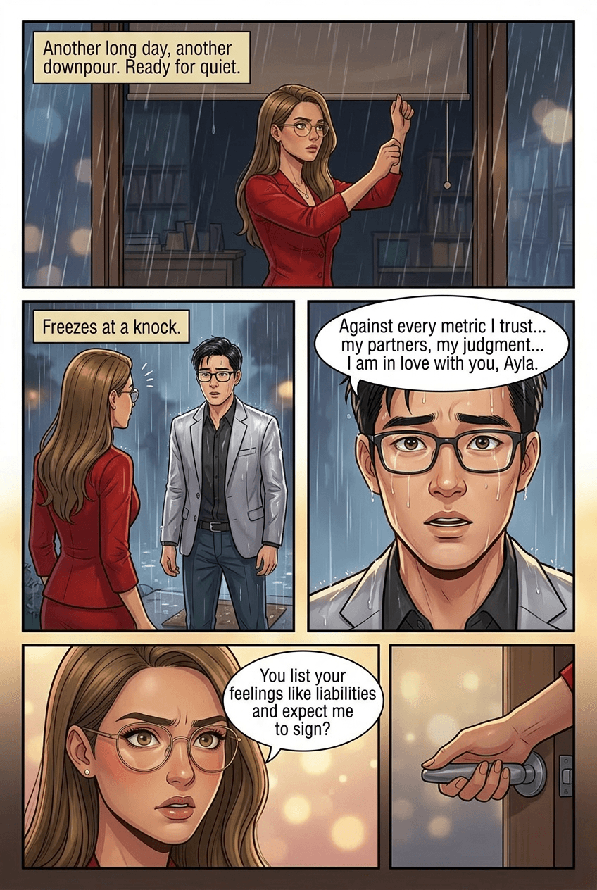 Pride & Venture Capital, page 5 of 8, Romance Webtoon style