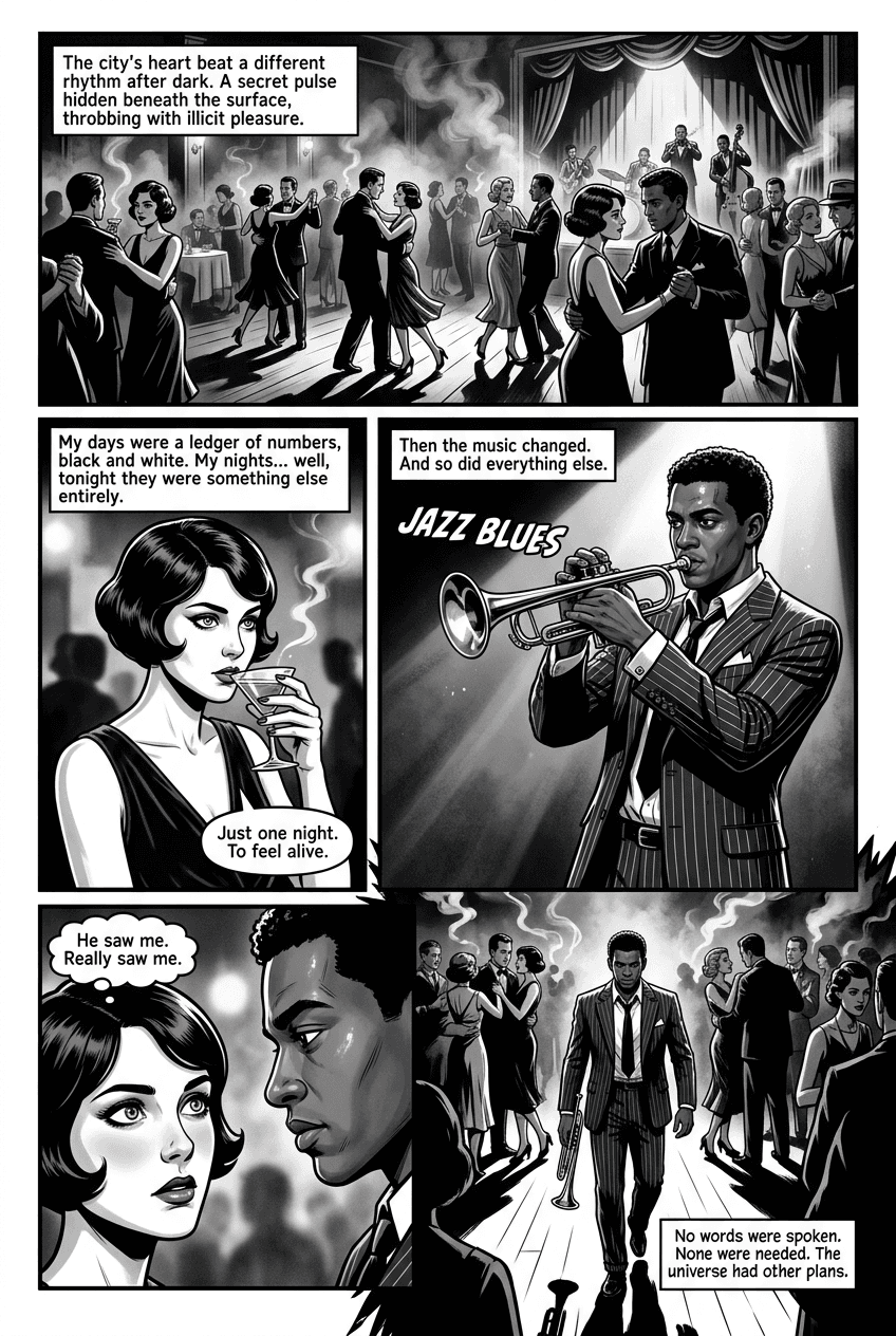 A Dance in 1929, page 1 of 5, Noir style