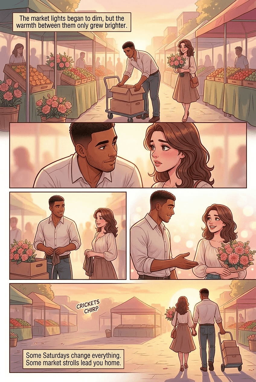 Saturday Market, page 5 of 5, Love Story style