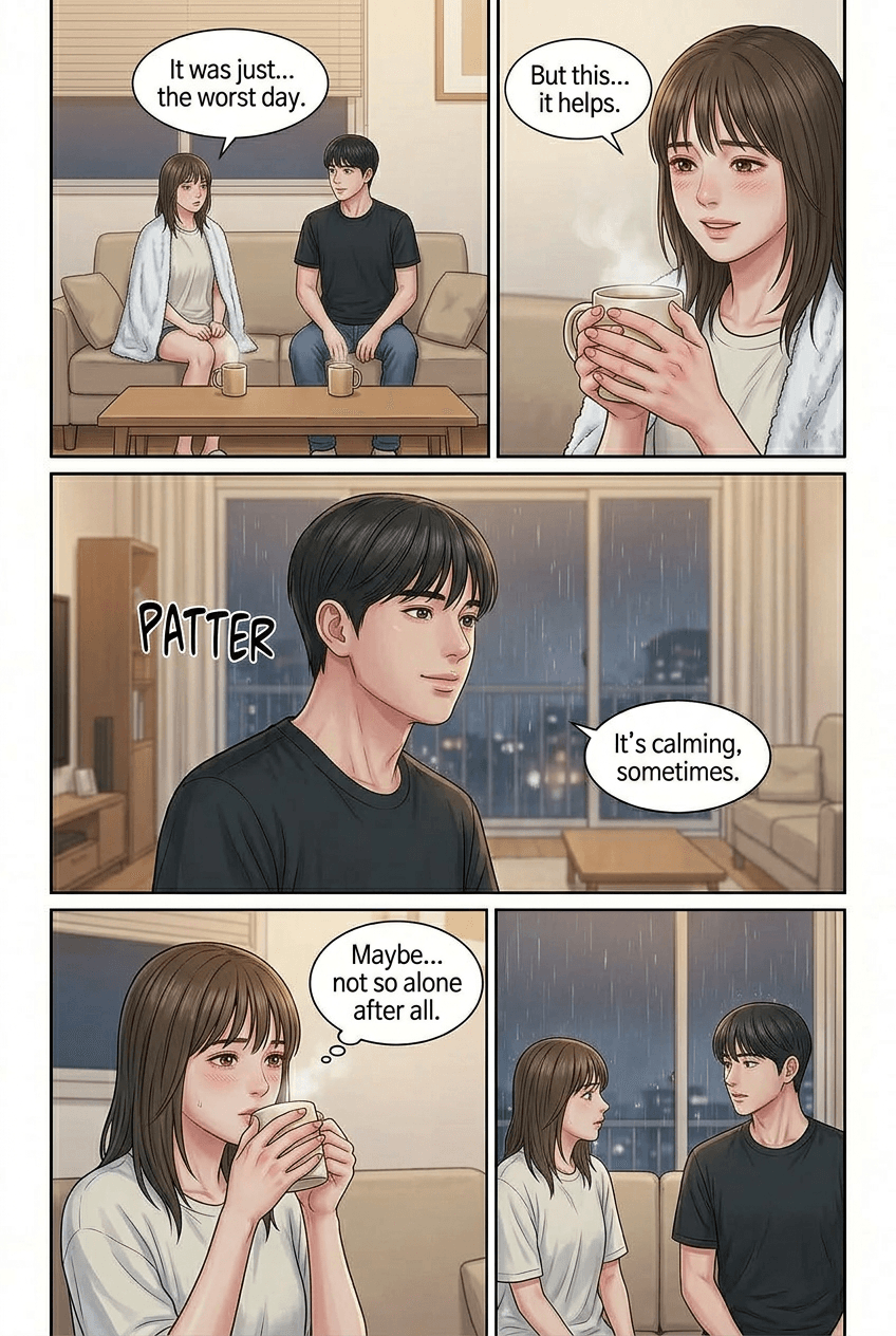 Rooftop in the Rain, page 5 of 5, Manhwa style