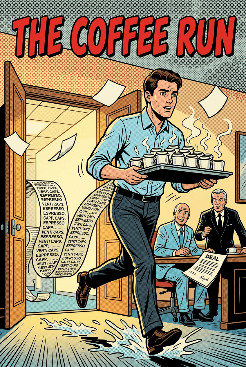 The Coffee Run, a 5-page comic made with Comikaze