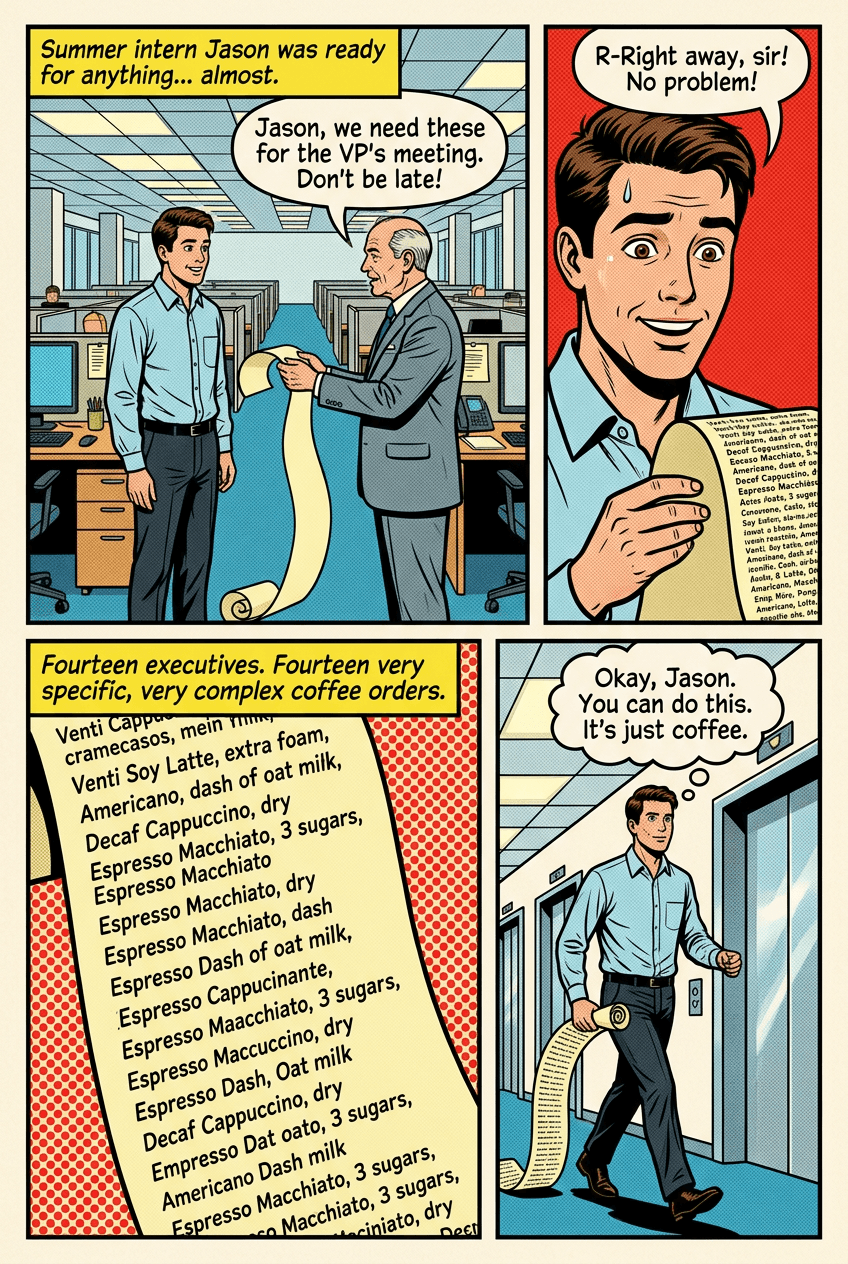 The Coffee Run, page 1 of 5, Slice of Life style