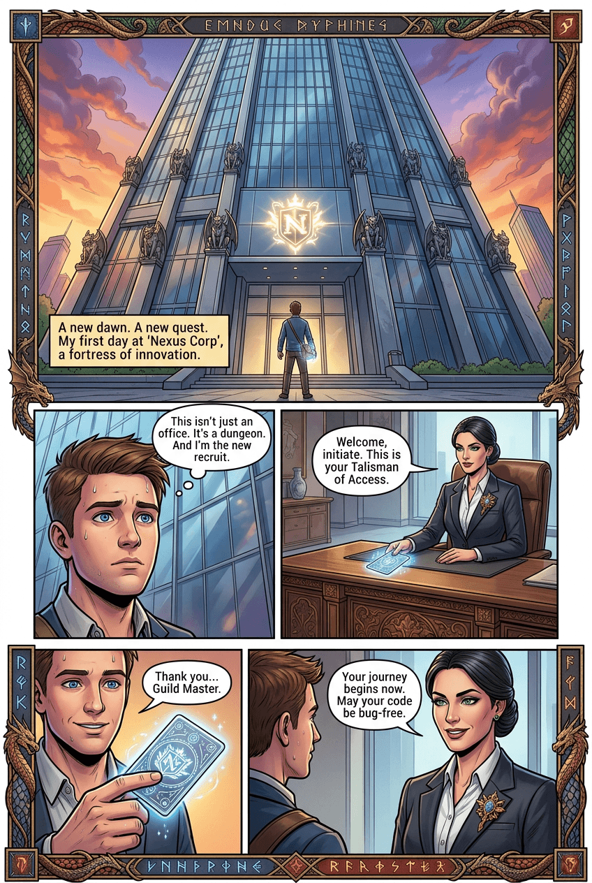 The New Hire, page 1 of 5, Fantasy Epic style