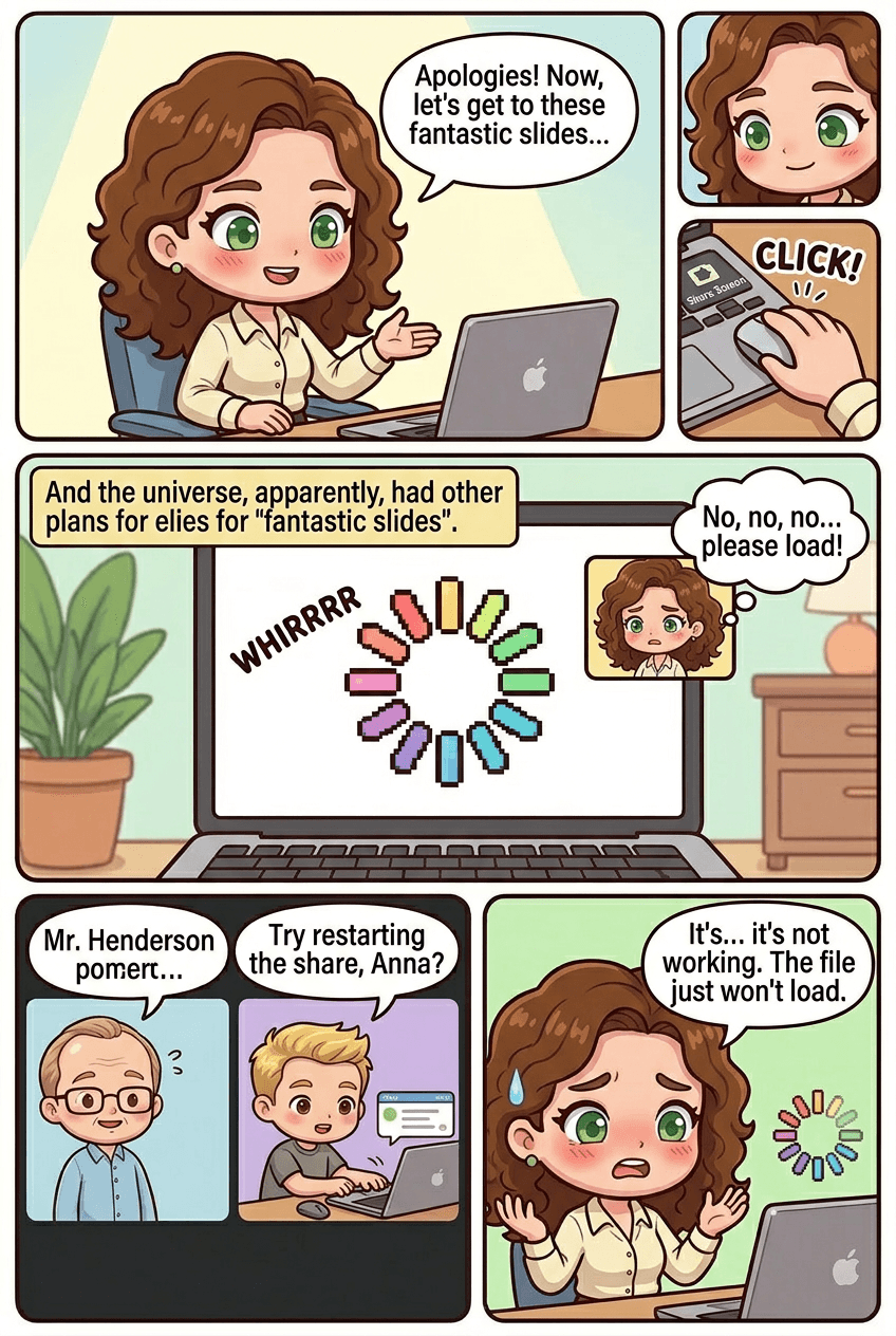 Everyone On Mute, page 3 of 5, Chibi style