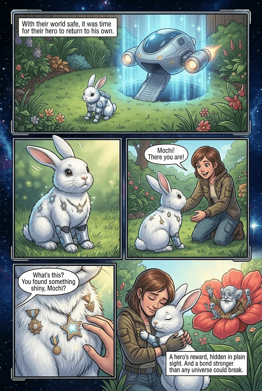 Space Bunny, page 5 of 5, Sci-Fi Space Opera style
