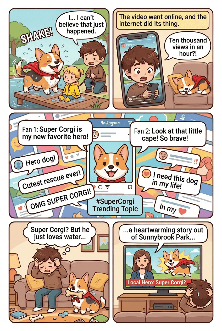 Super Corgi, page 2 of 5, Chibi style