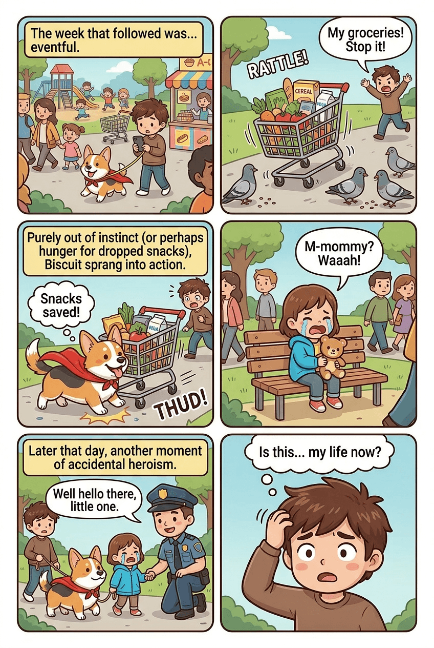 Super Corgi, page 3 of 5, Chibi style