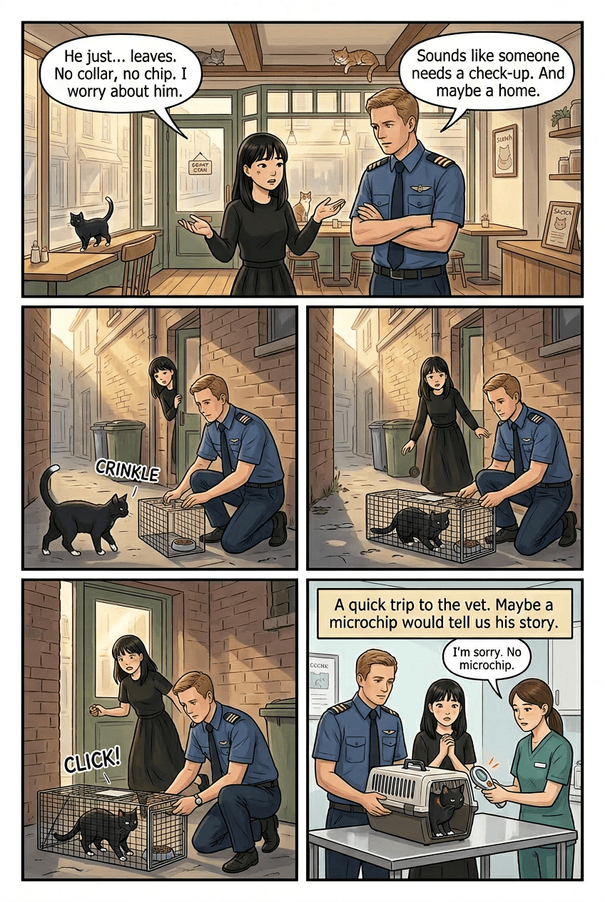 The Cat Cafe on Orchard Street, page 2 of 5, Slice of Life style
