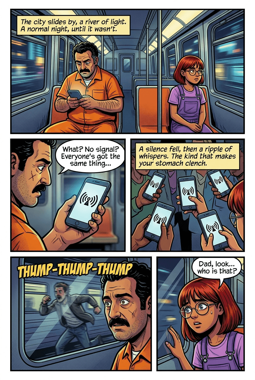 Last Train Home, page 2 of 10, Comic Book style