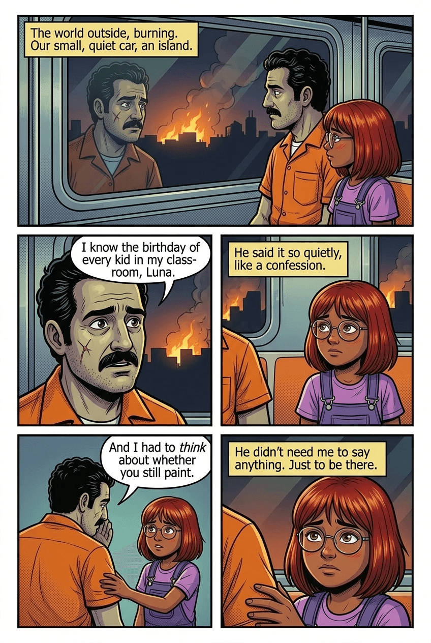 Last Train Home, page 6 of 10, Comic Book style