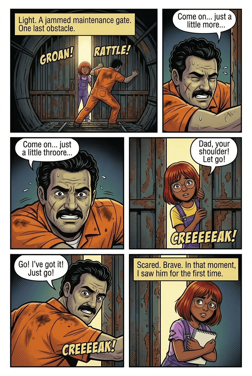 Last Train Home, page 8 of 10, Comic Book style