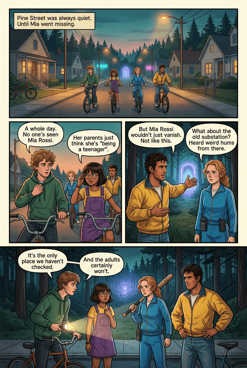 The Portal on Pine Street, page 1 of 5, Retro Pop style