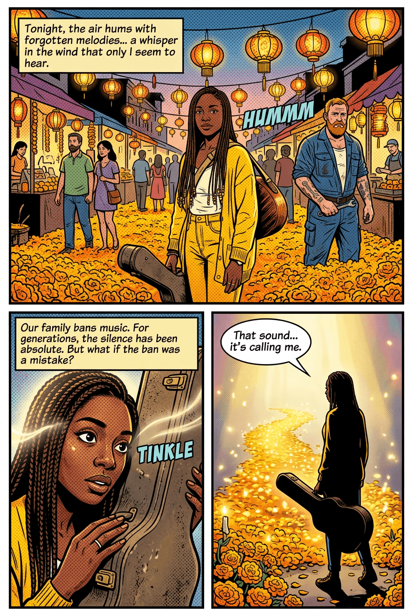 The Marigold Song, page 1 of 5, Retro Pop style