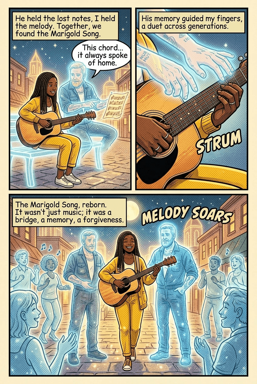The Marigold Song, page 4 of 5, Retro Pop style
