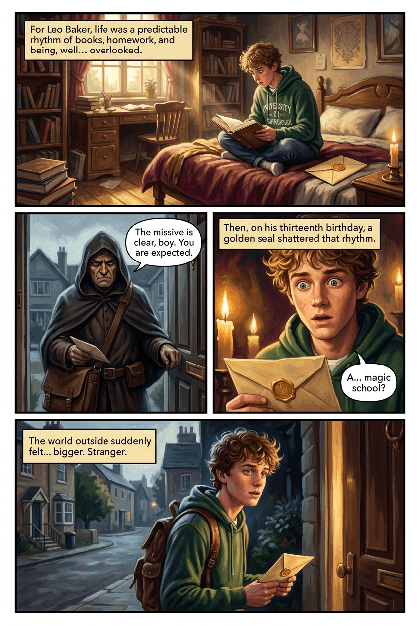 The Scar-Faced Apprentice, page 1 of 5, Fantasy Epic style