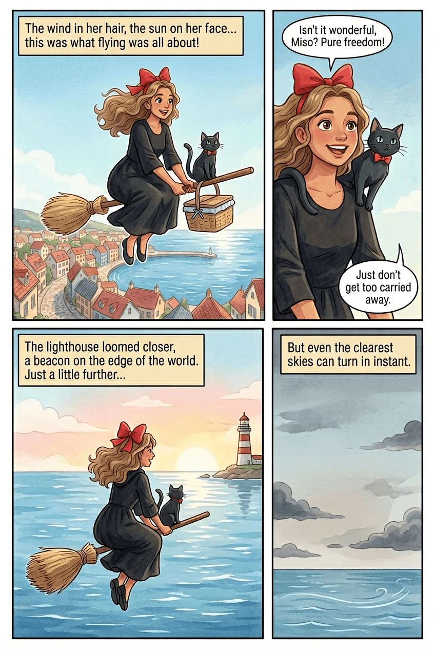 Sky Delivery Witch, page 2 of 5, Honeytoon style