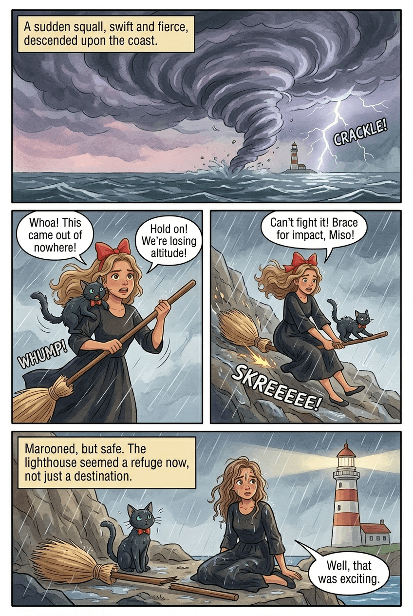 Sky Delivery Witch, page 3 of 5, Honeytoon style