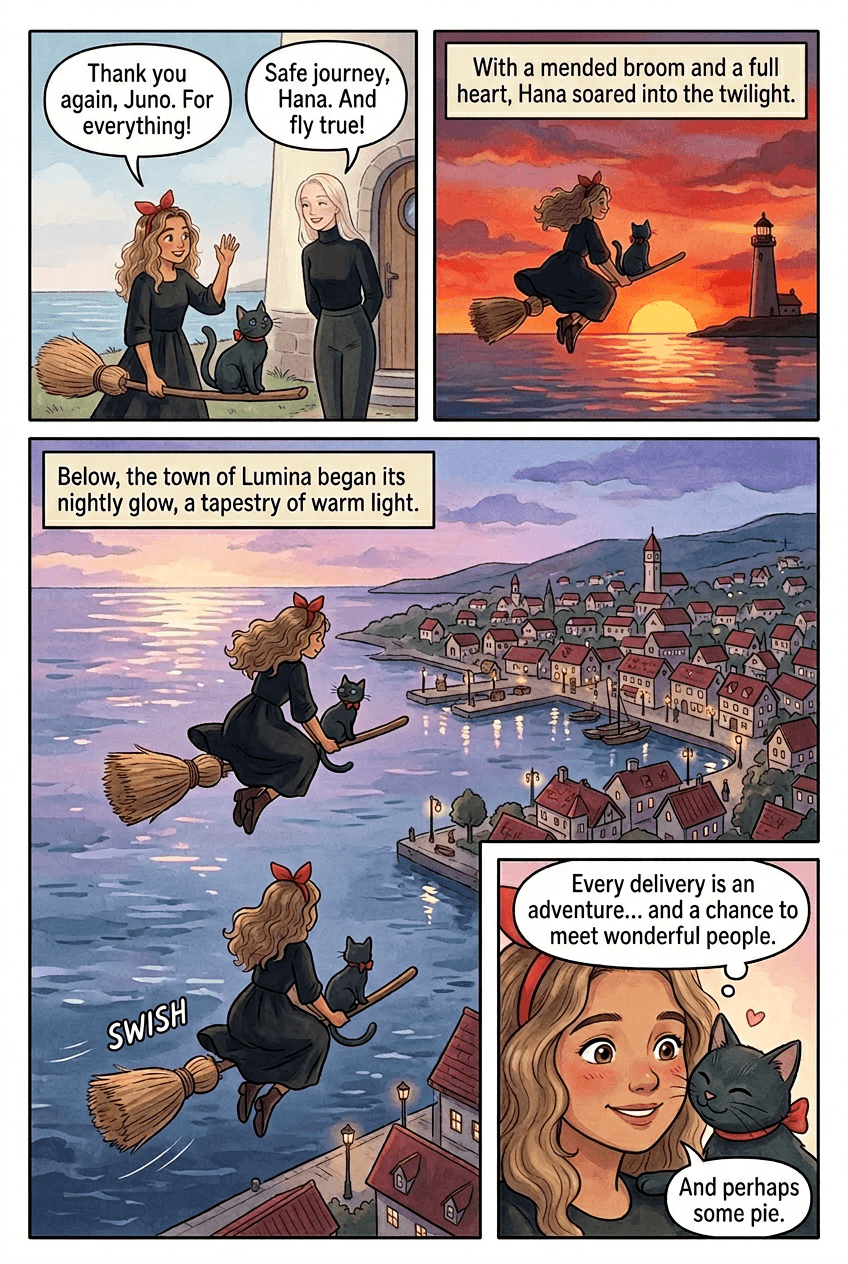 Sky Delivery Witch, page 5 of 5, Honeytoon style