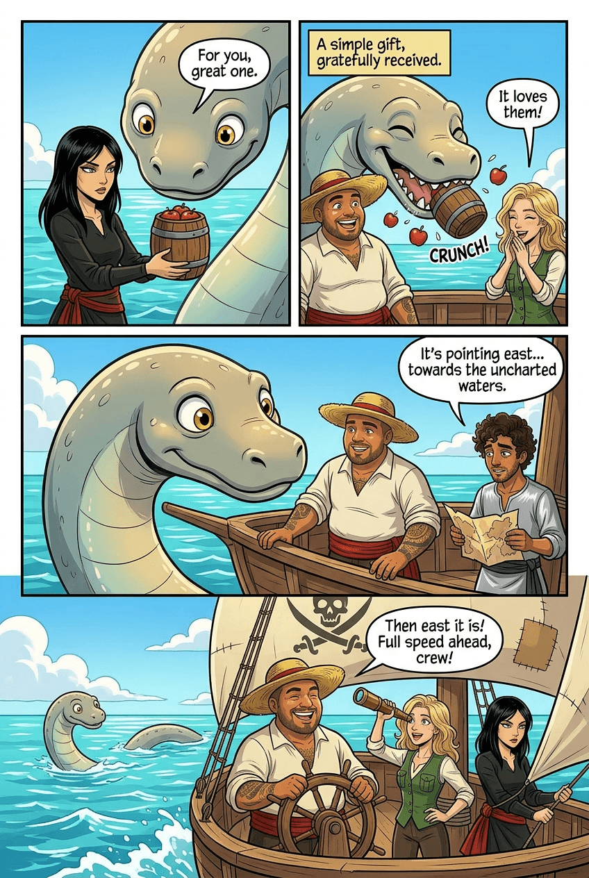 The Driftwood Crew, page 3 of 5, Retro Pop style