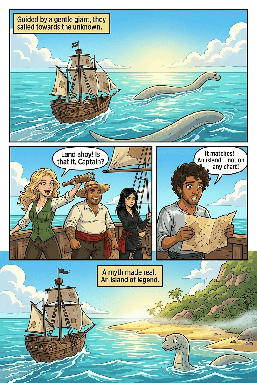 The Driftwood Crew, page 4 of 5, Retro Pop style