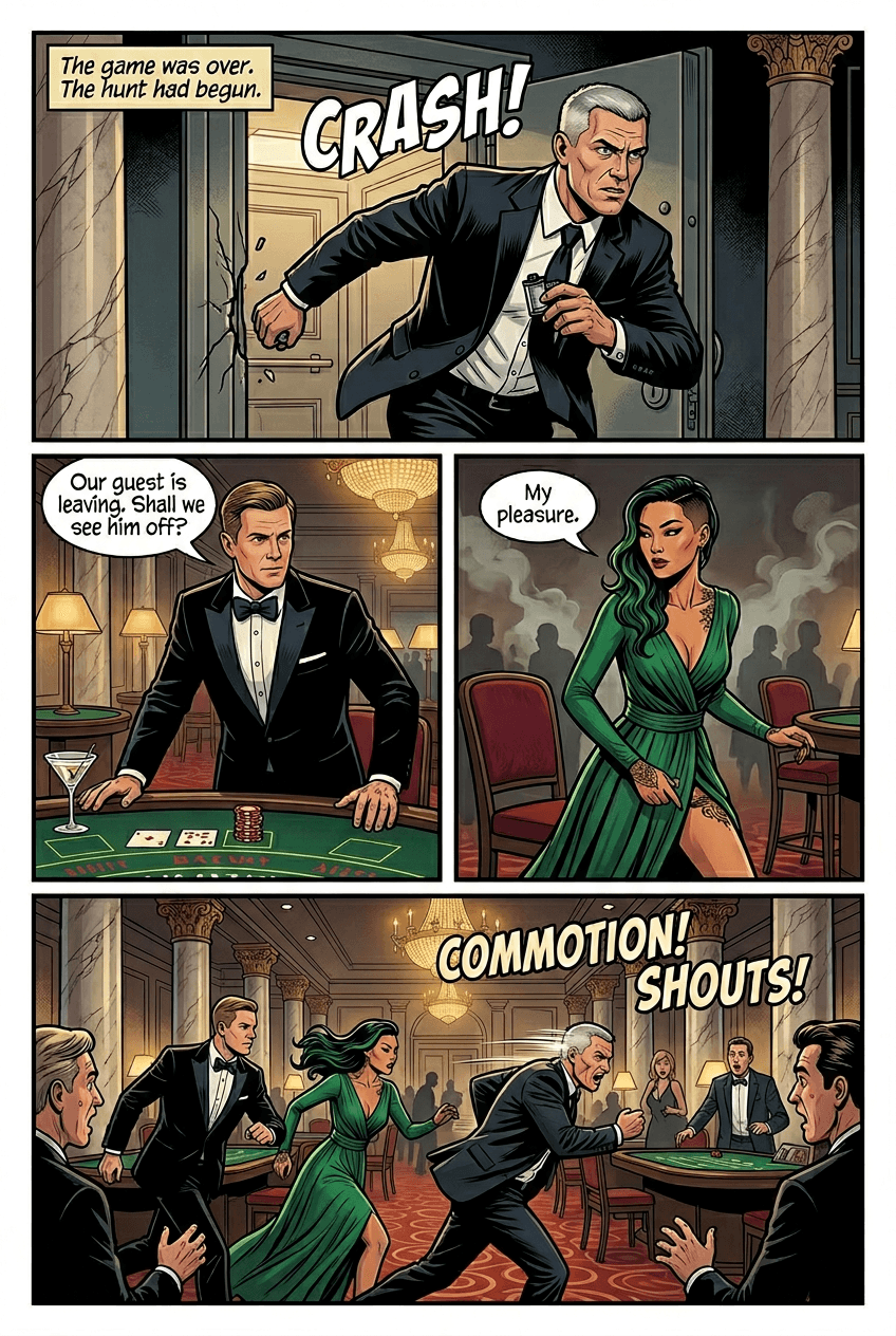 The Midnight Contract, page 3 of 5, Retro Pop style
