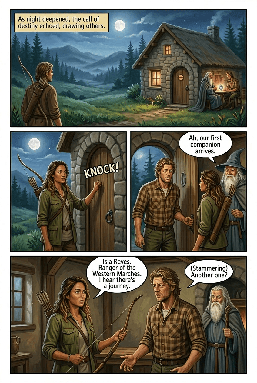 The Wizard of the Lonely Mountain, page 3 of 5, Fantasy Epic style