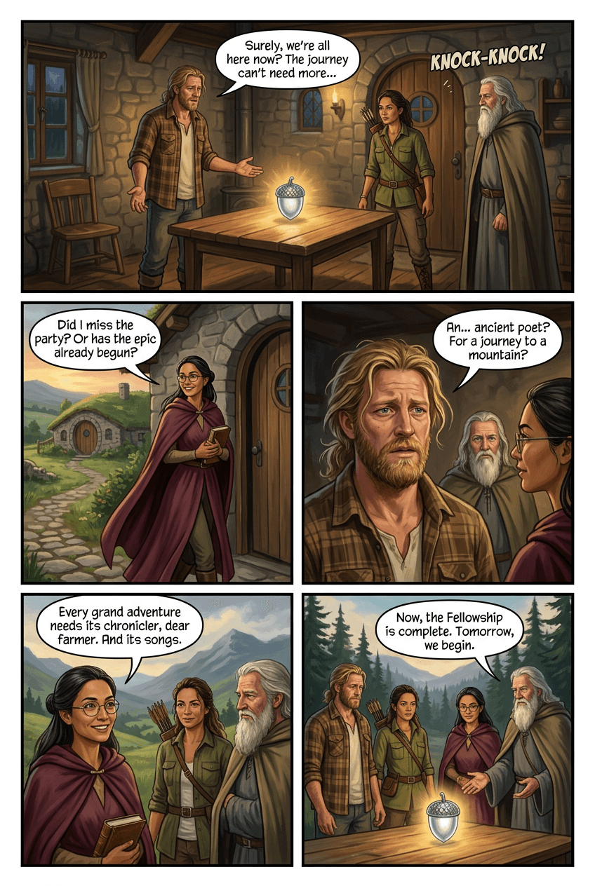 The Wizard of the Lonely Mountain, page 4 of 5, Fantasy Epic style