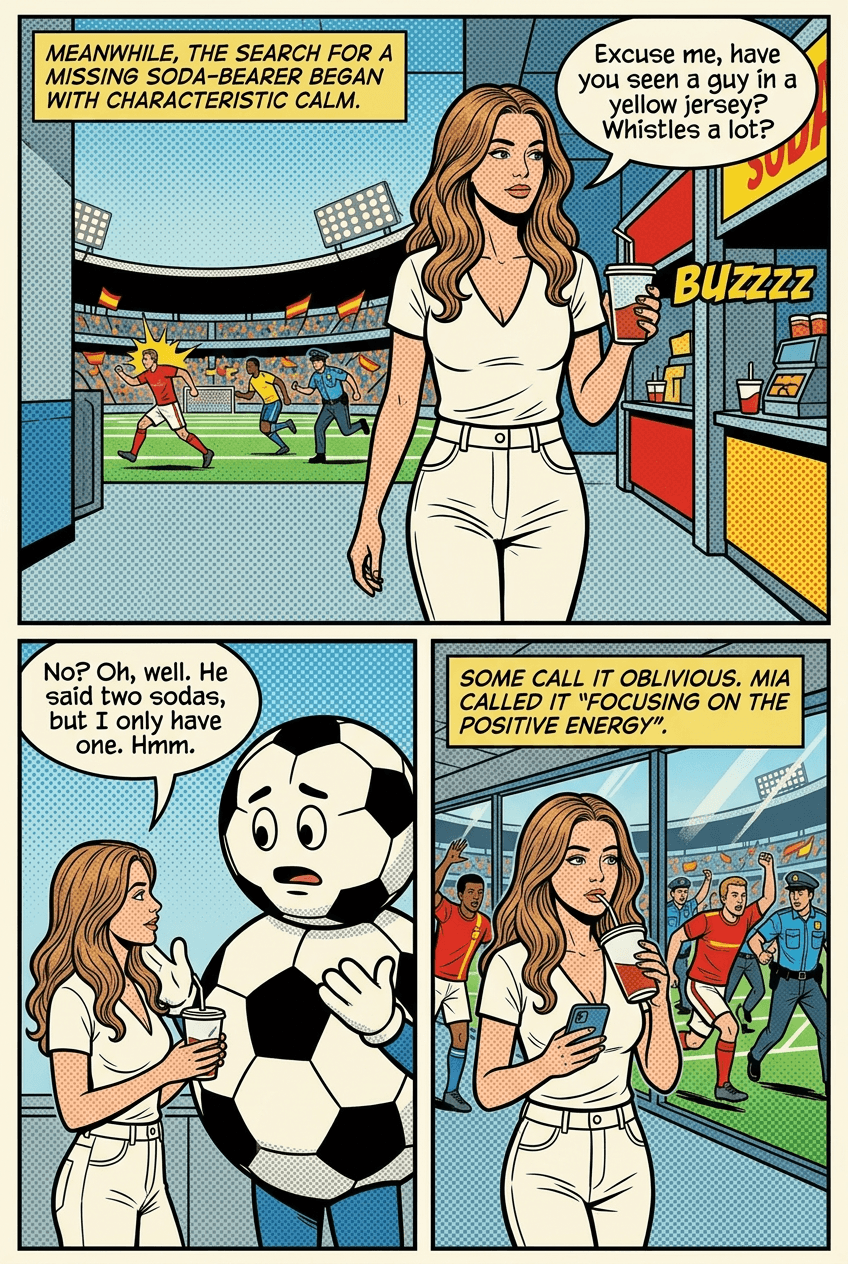 Where's My Date? (Cup Final), page 3 of 5, Retro Pop style