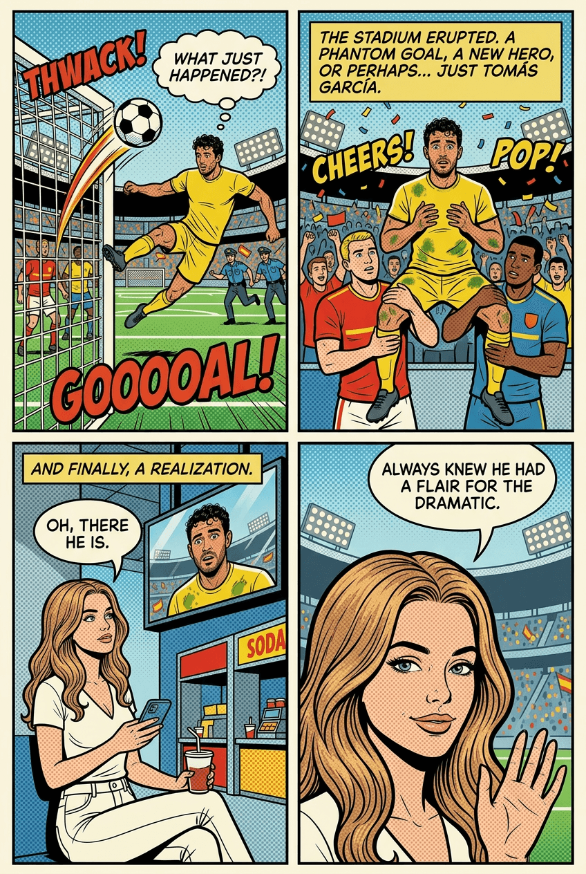 Where's My Date? (Cup Final), page 4 of 5, Retro Pop style
