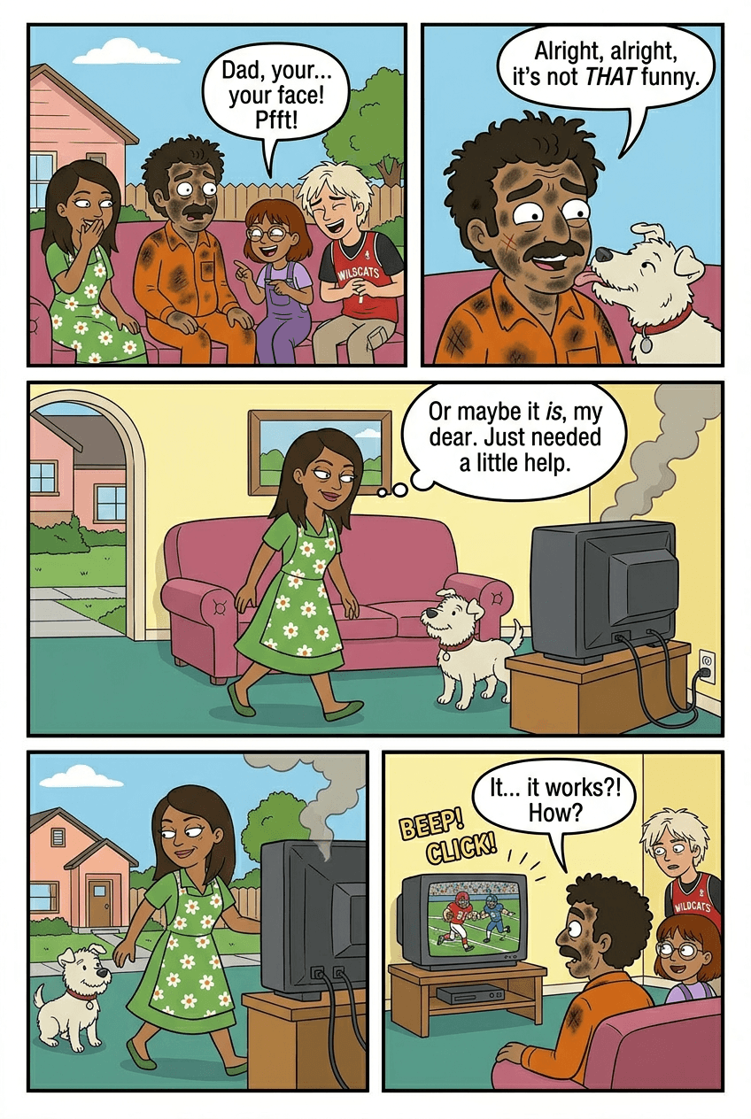 The Wallaces of Pine Street, page 4 of 5, Retro Pop style