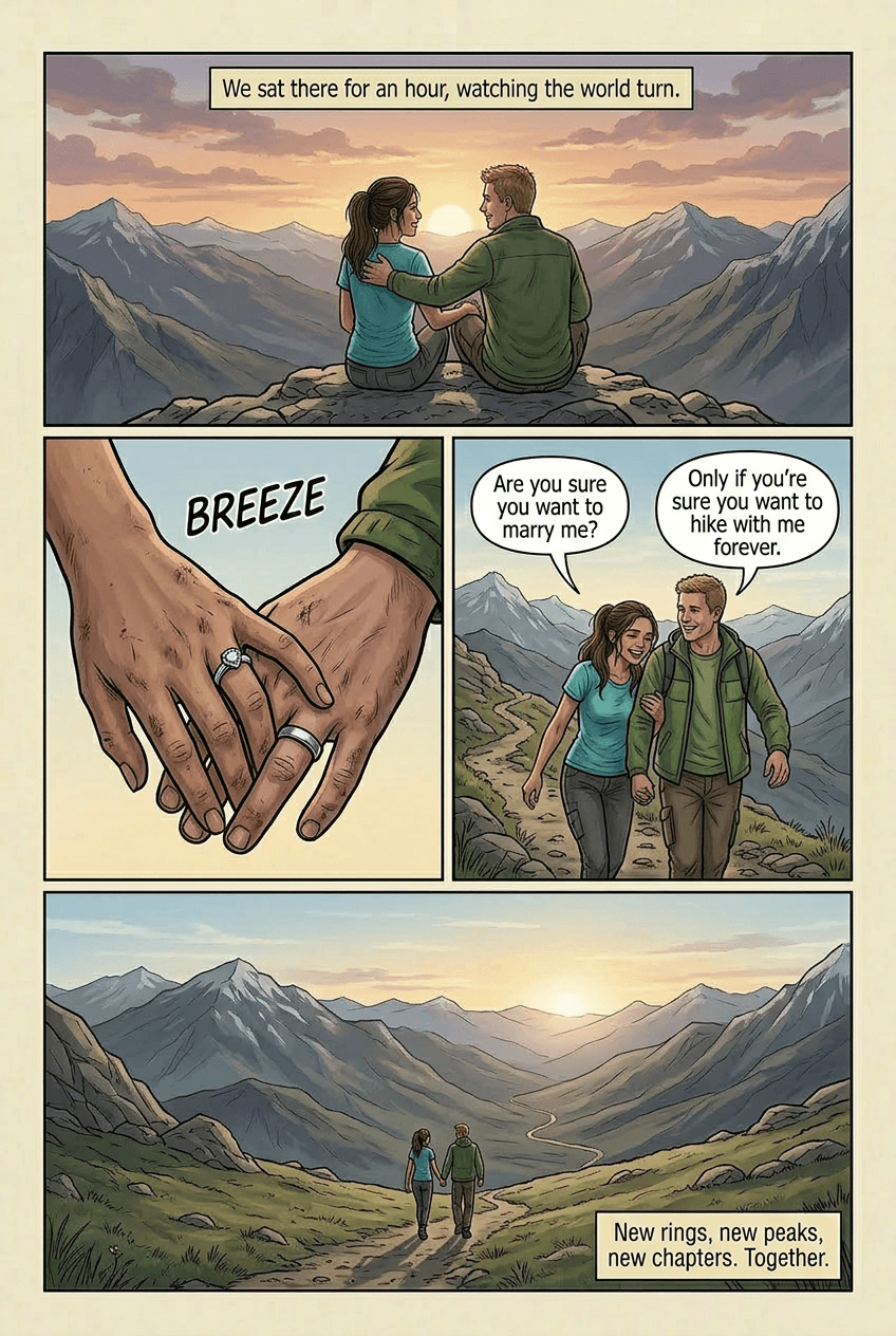 At the Summit, page 5 of 5, Graphic Novel style